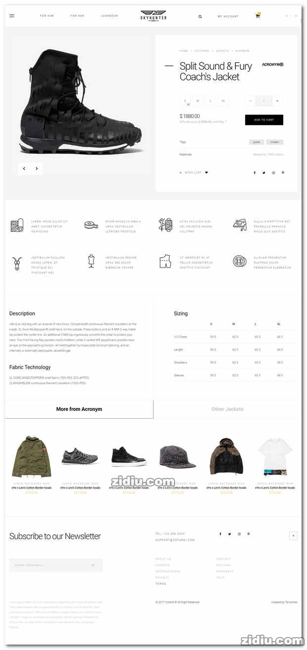 html静态页面时尚品牌服装鞋子电商购物整站模板