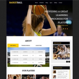 篮球运动健身静态网页支持电脑端手机版html5+css3响应式自适应免费升级静态模板下载